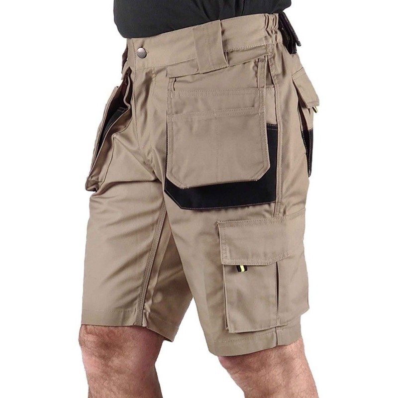 Korte werkbroek short Job Khaki