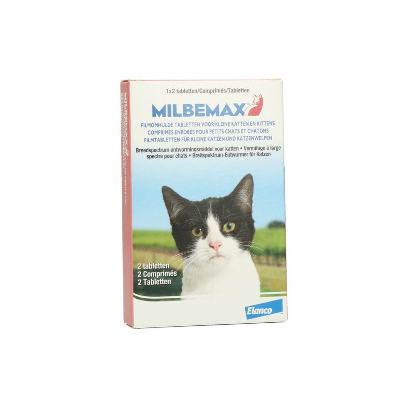 Milbemax ontwormingstabletten kitten/kat klein 0.5-2 kg 2 stuks