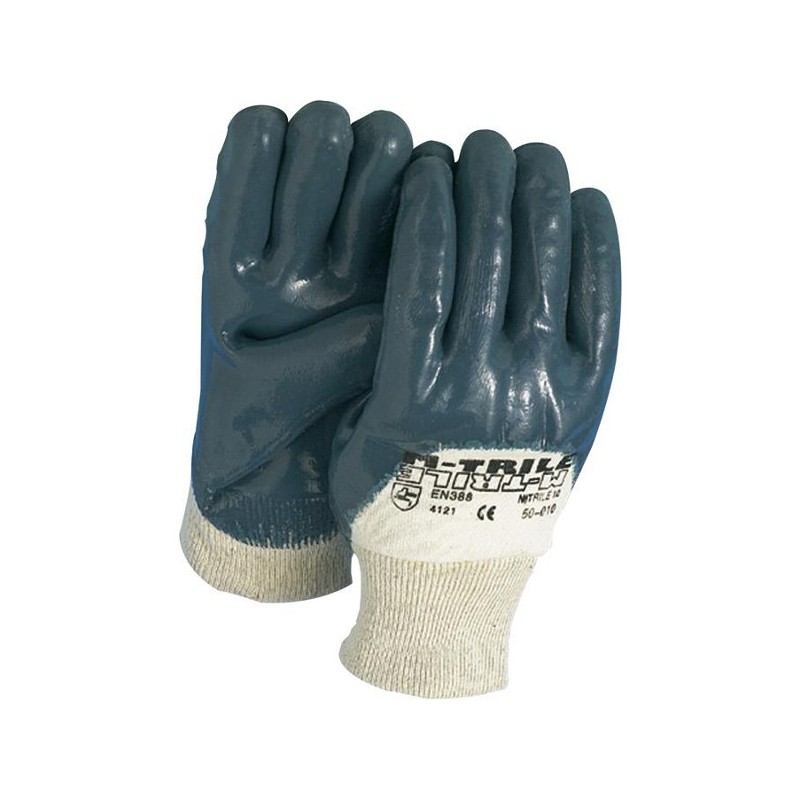 Handschoen blauw met NBR-coating