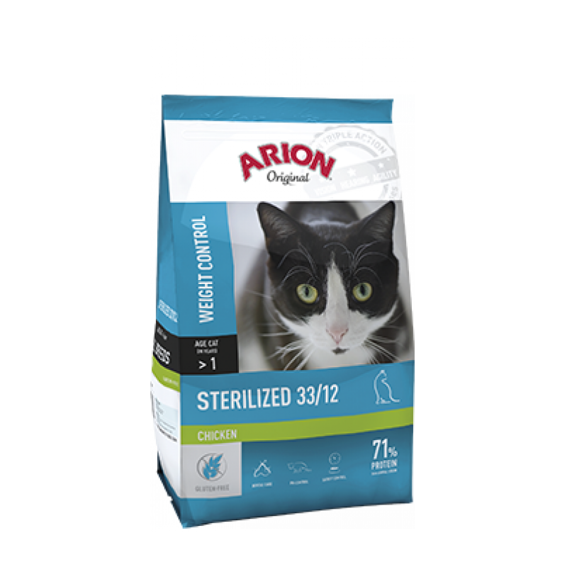 Arion Kattenbrokken Original sterilized kip 33/12 2kg