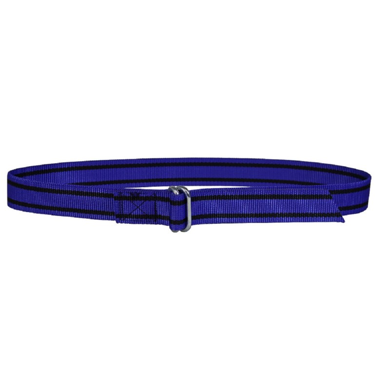 Halsband nylon blauw met knelgesp 130 cm