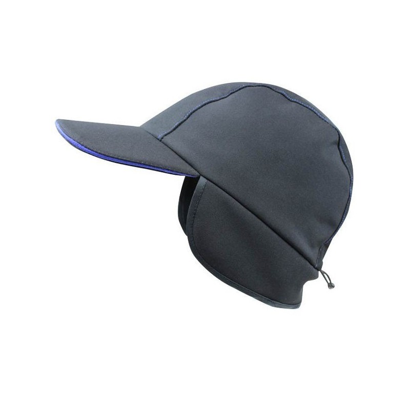 Softshell cap zwart met oorwarmer