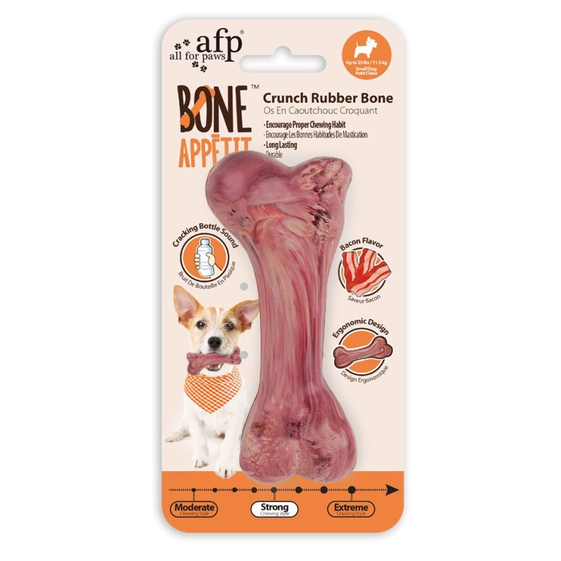 AFP Bone Appetit-Crunch Rubber Bone