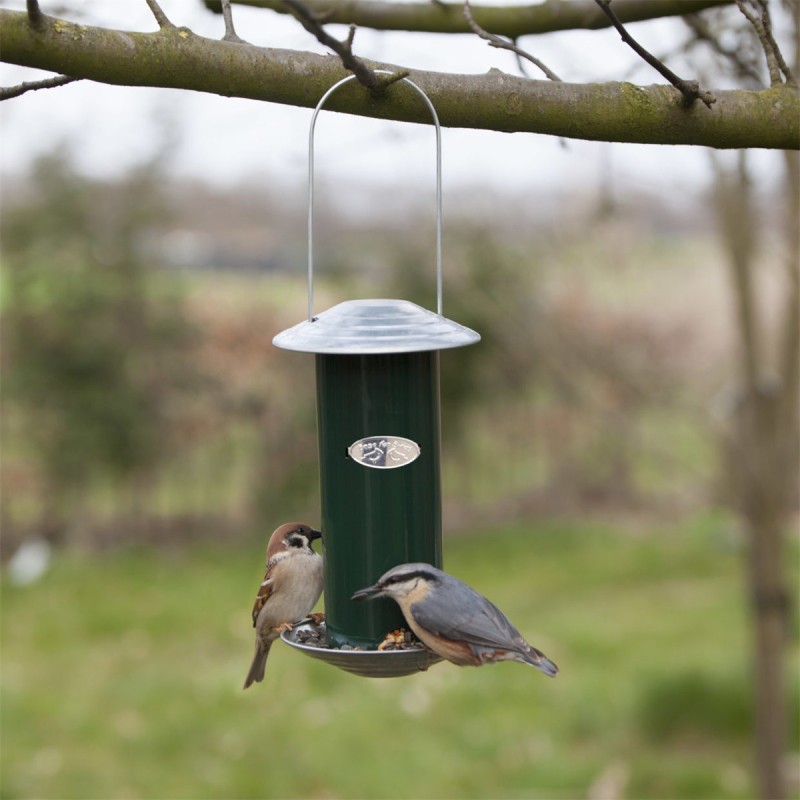 Buitenvogel voedersilo groen