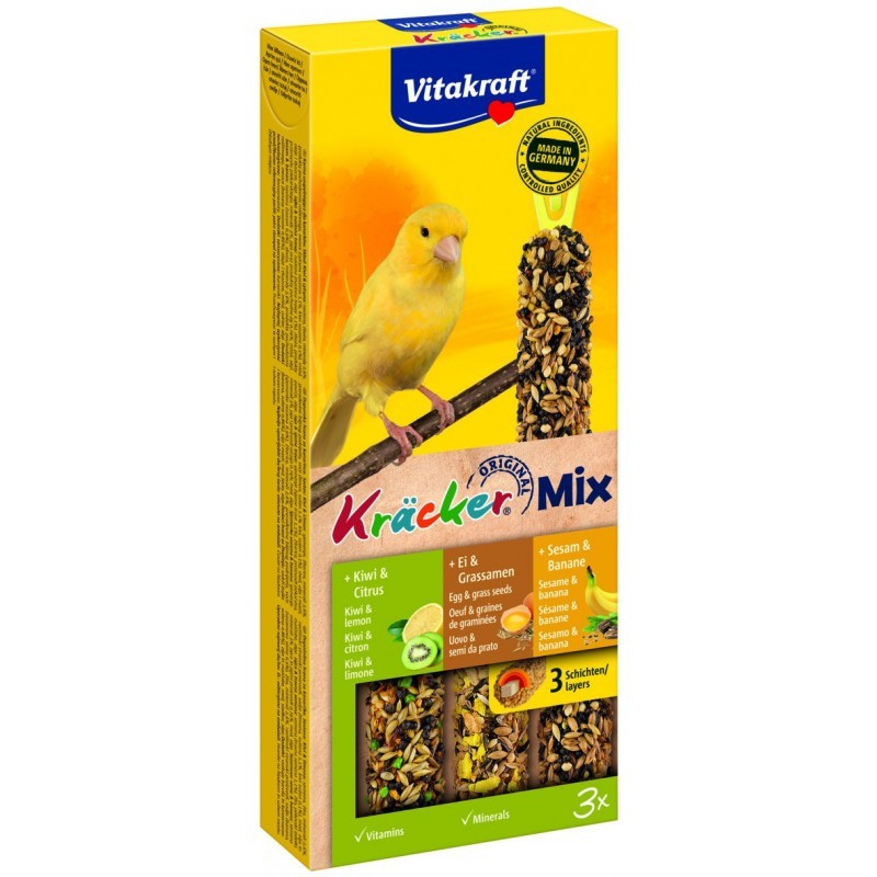 Kräcker trio Mix kanarie ei/kiwi/banaan