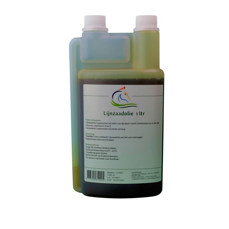 Lijnzaadolie paard 1 liter