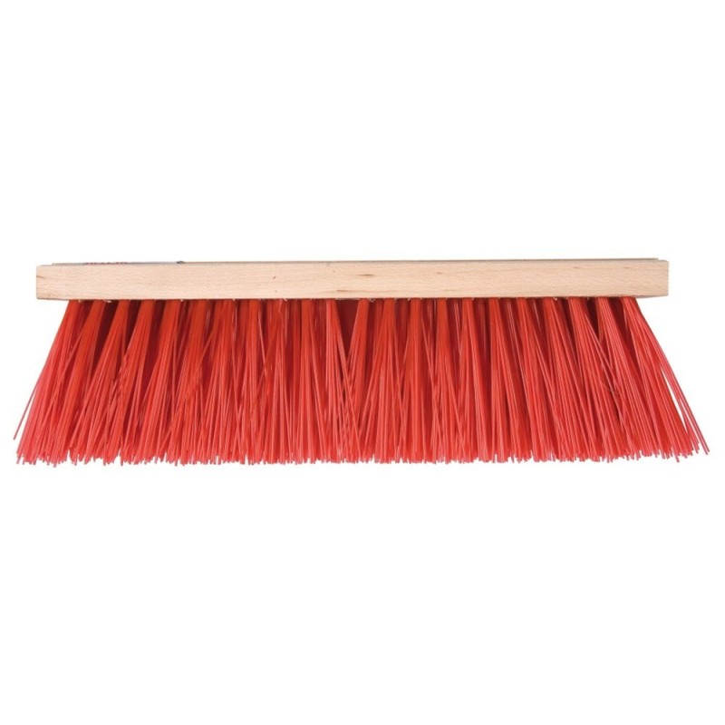 Bezem nylon rood 41cm