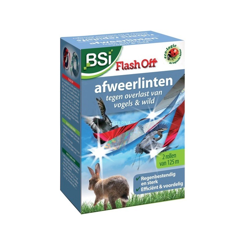 Afweerlinten Flash off voor vogels 2 x 125m