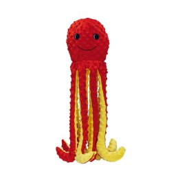 Hondenspeeltje Octopus amy pluche rood