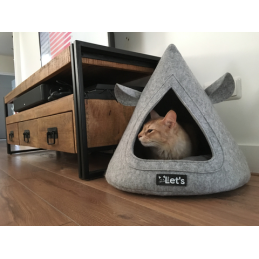 Let's sleep Pet Cave TeePee Antraciet