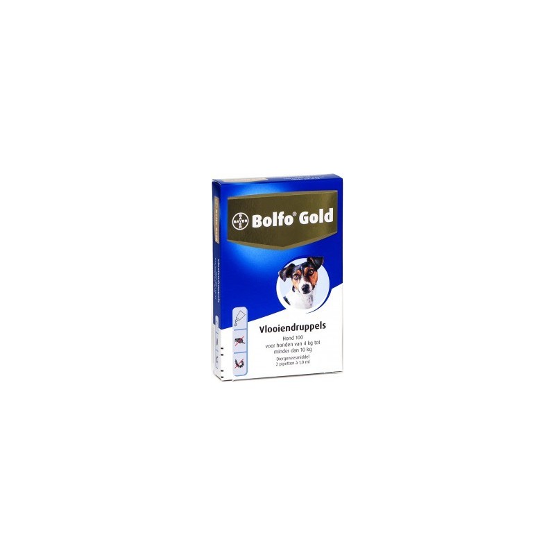 Bolfo Gold 100 hond 4 - 10 kg 2 pipetten