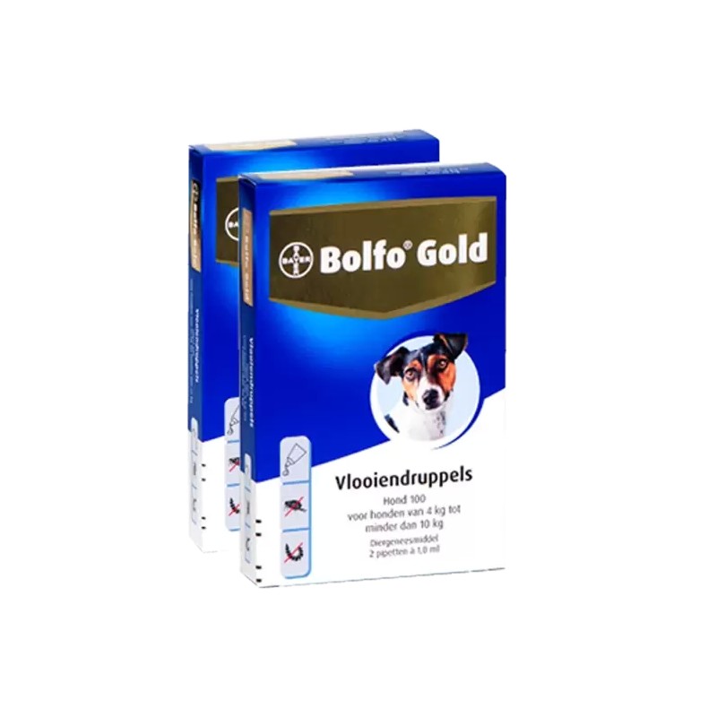 Bolfo Gold 100 hond 4 - 10 kg 4 pipetten