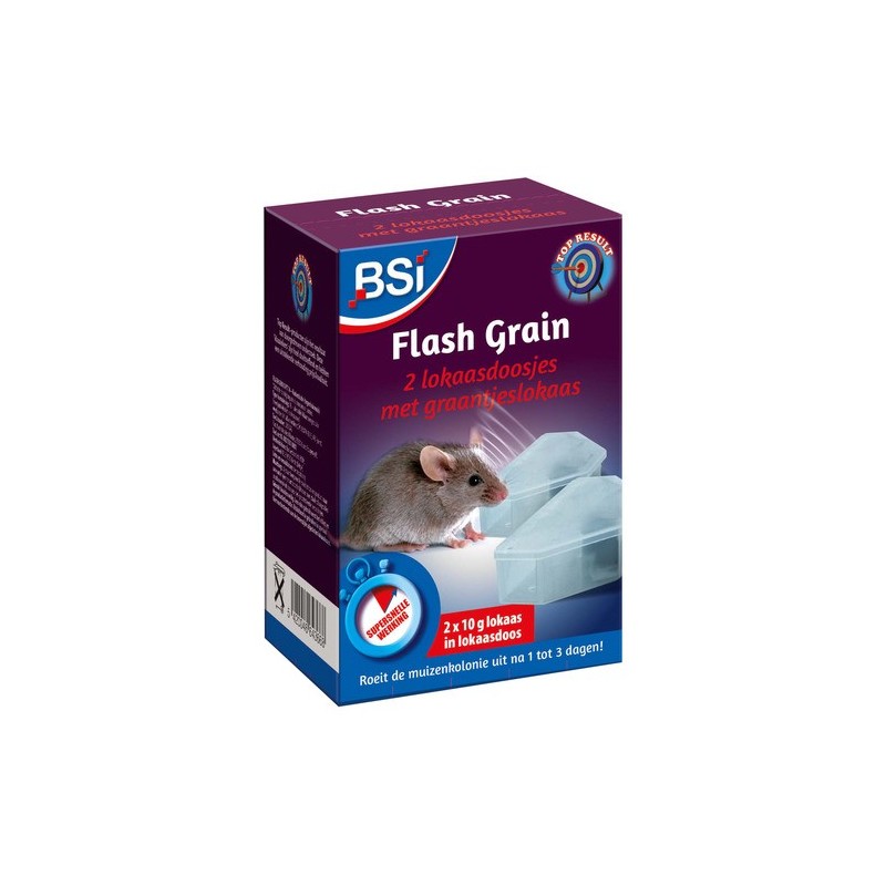 Flash Grain muizengif met lokdoosje 2st