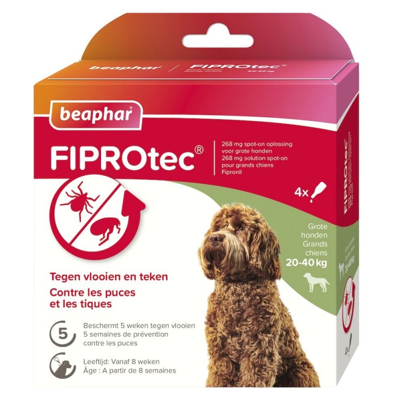 Fiprotec spot-on hond 20-40kg 3 + 1 pipet