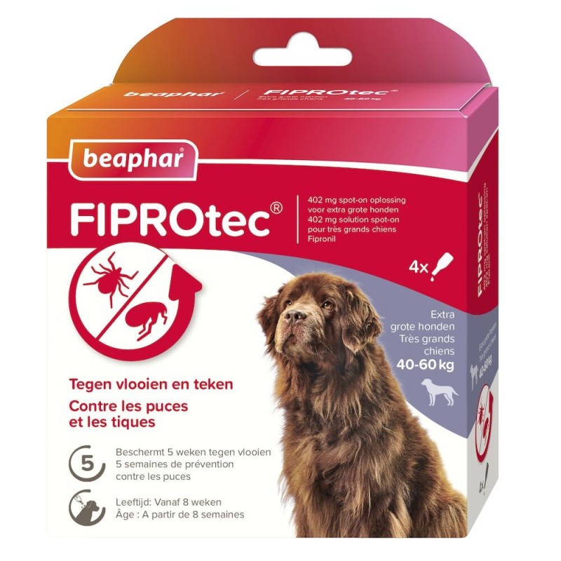 Fiprotec spot-on hond 40-60kg 3 + 1 pipet