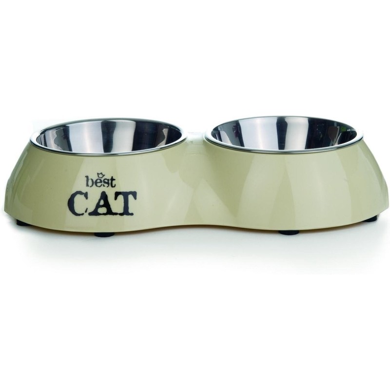 Dubbele kattenvoerbak Best Cat melamine