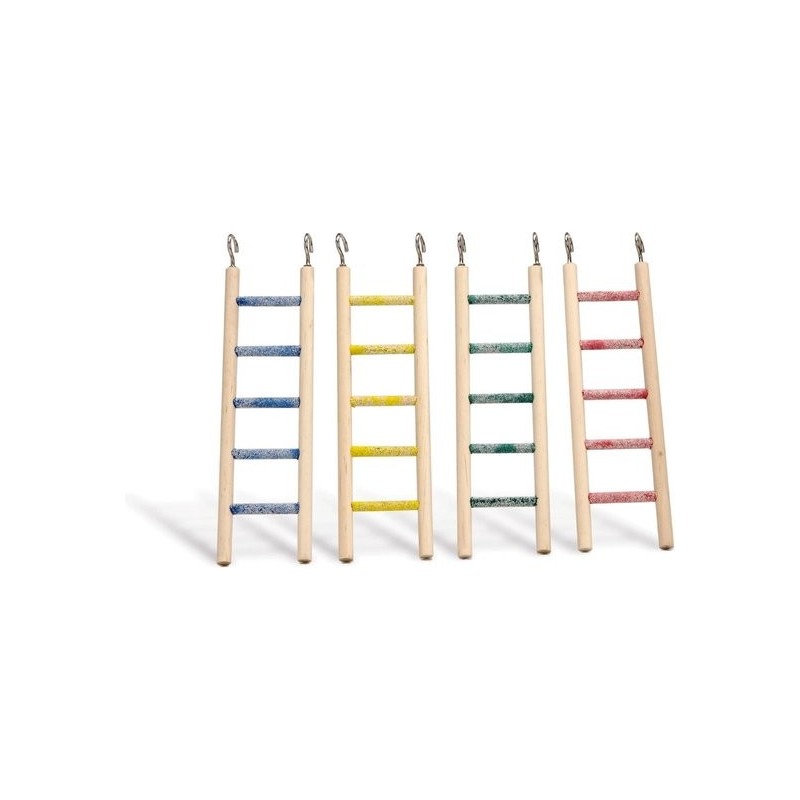 Beeztees houten ladder met puimsteen 5 treden 24cm