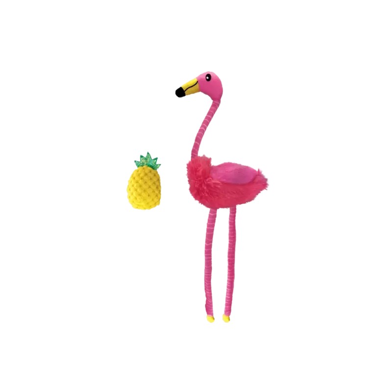 Kattenspeeltje tropics flamingo 2 pack