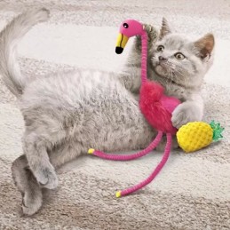 Kattenspeeltje tropics flamingo 2 pack