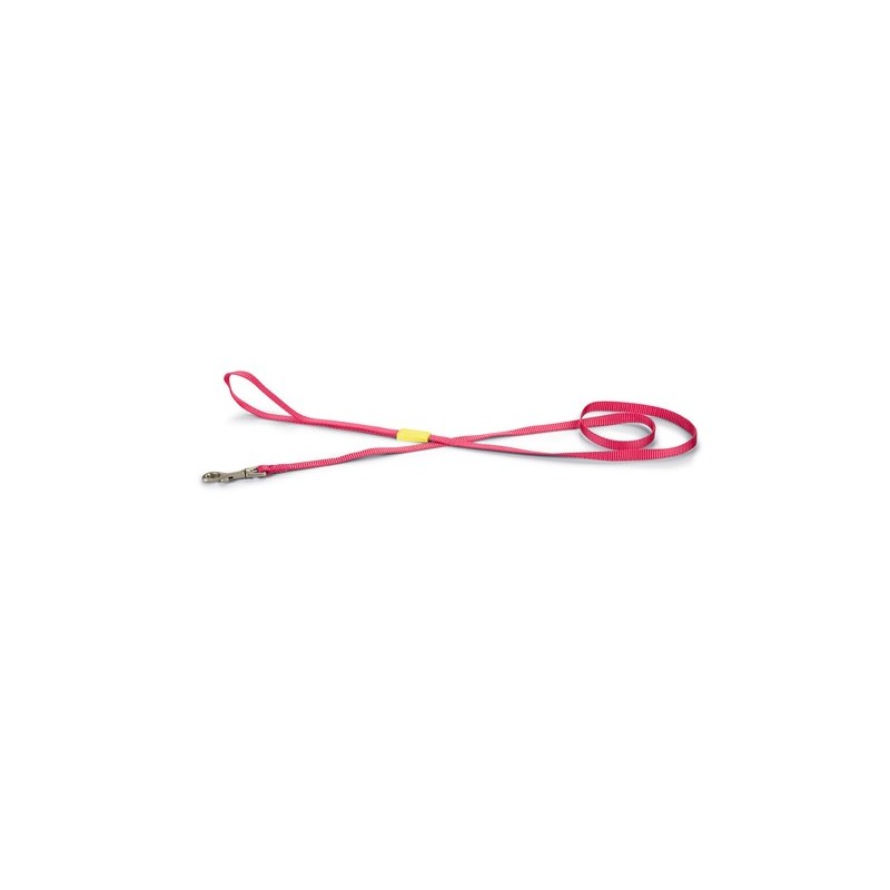 BZ nylon hondenriem uni roze 120 cm X 10mm