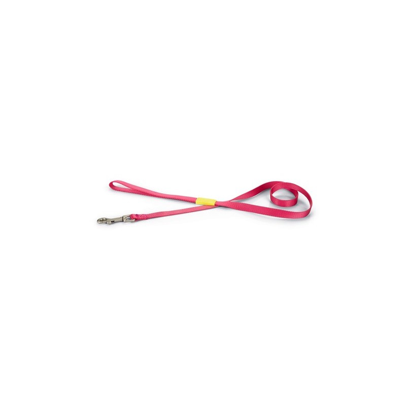 BZ nylon hondenriem uni roze 120 cm X 15mm