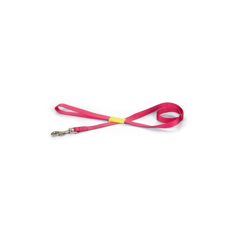 BZ nylon hondenriem uni roze 120 cm X 20mm