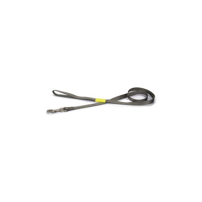 BZ nylon hondenriem uni donkergrijs 120 cm X 15mm