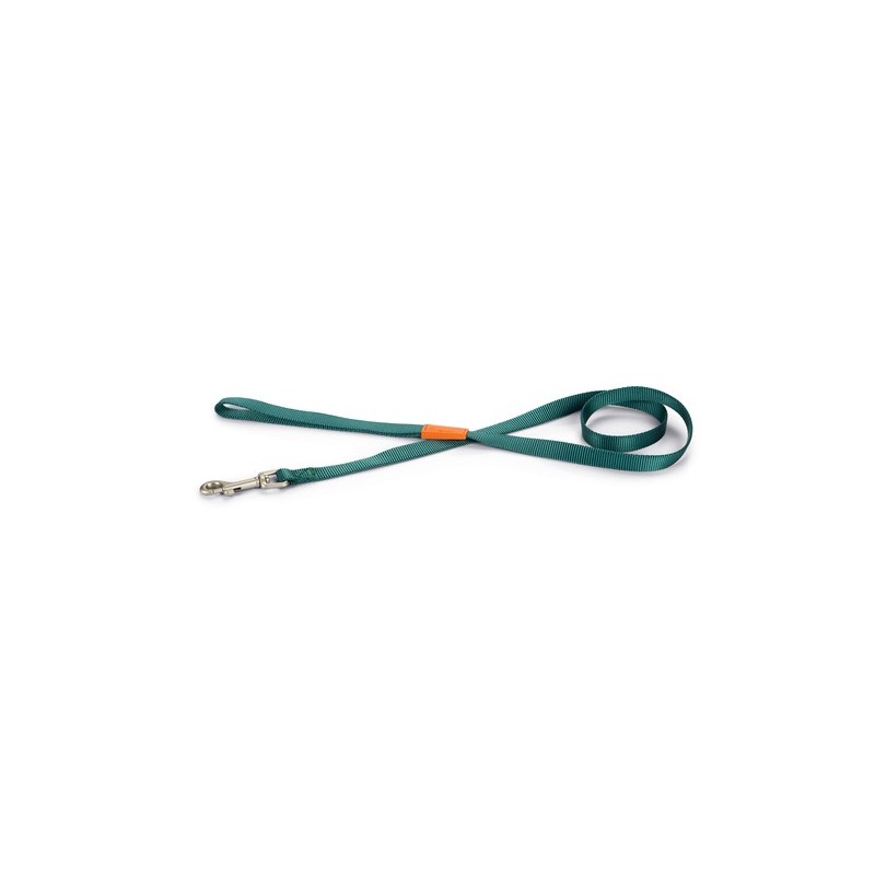 BZ nylon hondenriem uni donkergroen 120 cm X 15mm