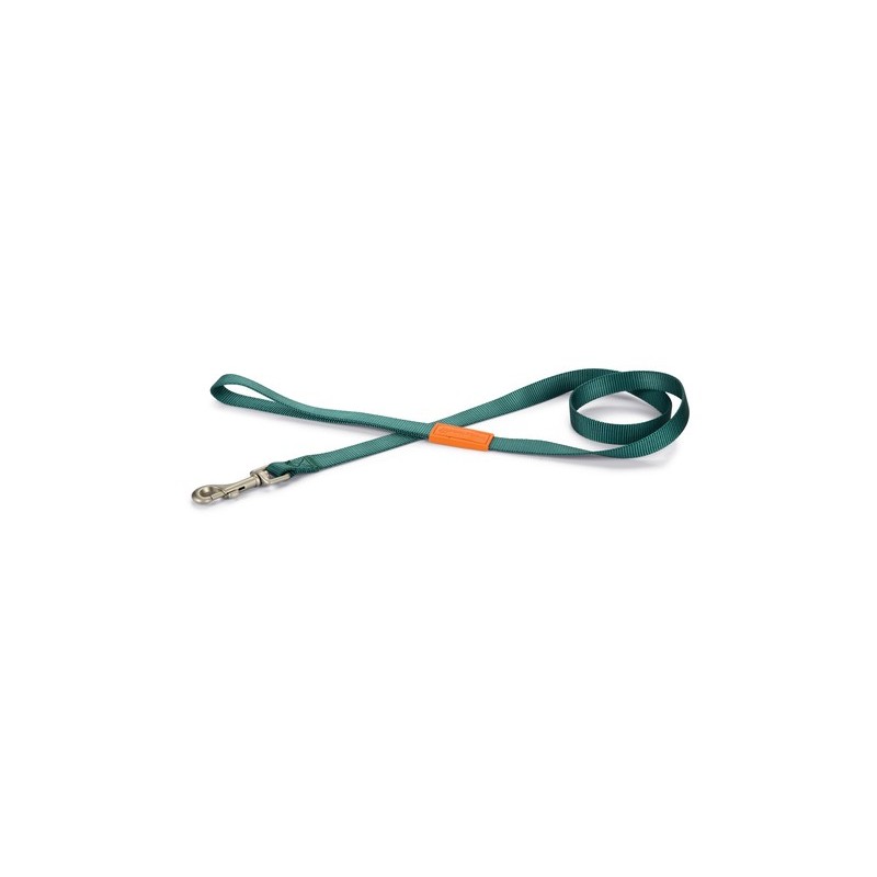 BZ nylon hondenriem uni donkergroen 120 cm X 20mm