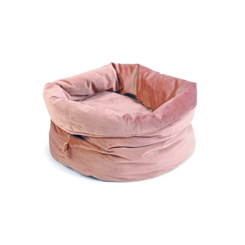 Kattenmand Fluco fluweel roze 45x45x35 cm