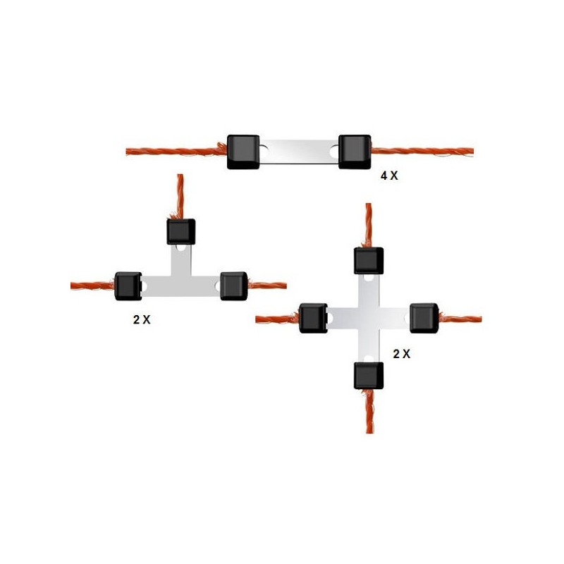 Reparatieset schrikdraad Litzclip verzinkt 8-delig