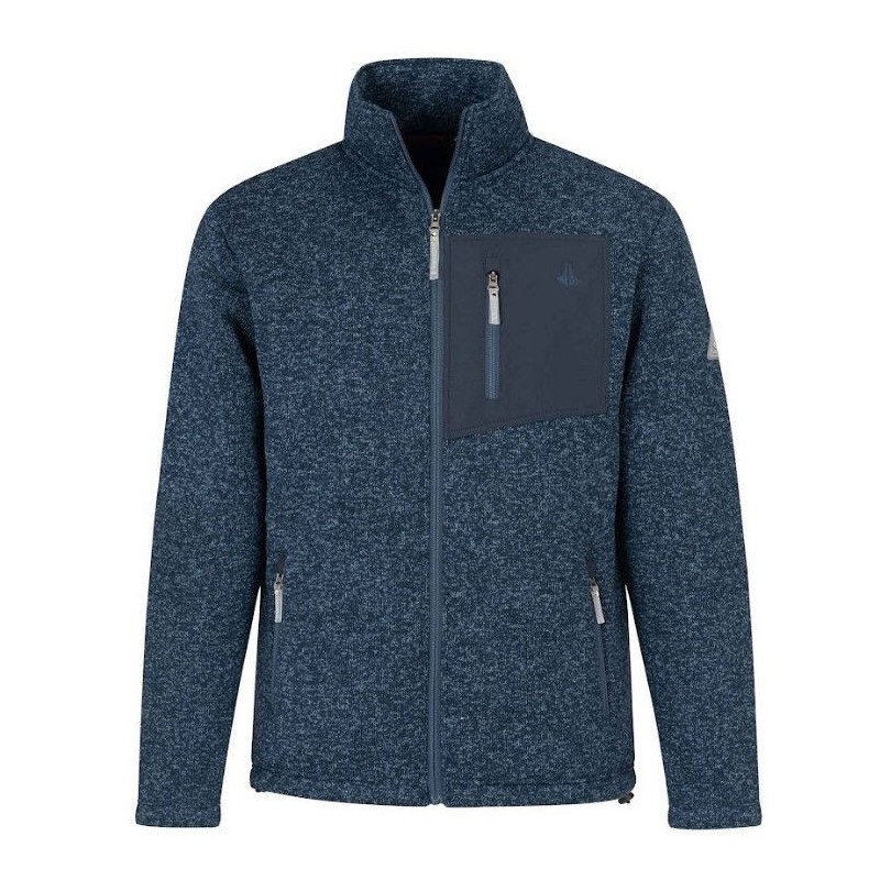 Gebreid vest Ruben Teddy gevoerd navy