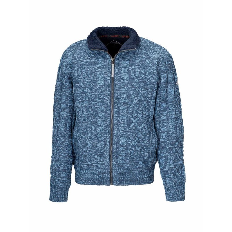 Wintervest Viggo teddy voering blauw