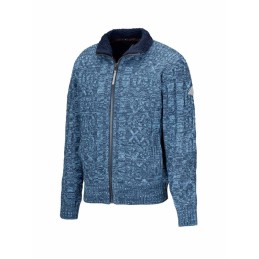 Wintervest Viggo teddy voering blauw