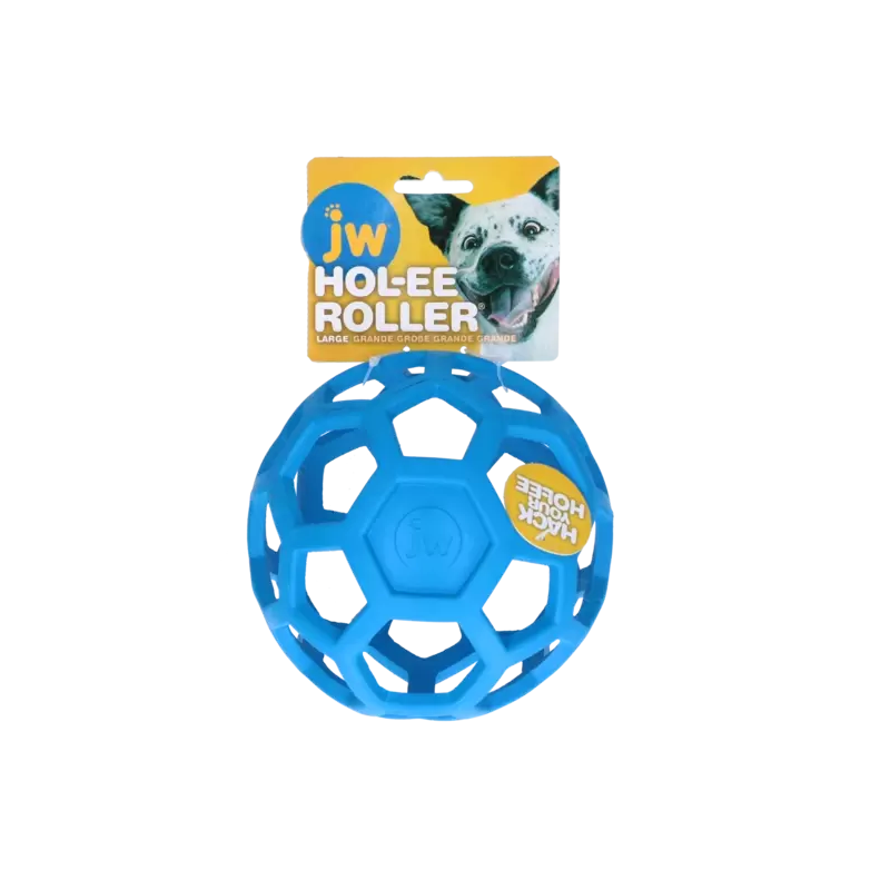 Hondentraktatie Hol-ee Roller Large 15 cm blauw