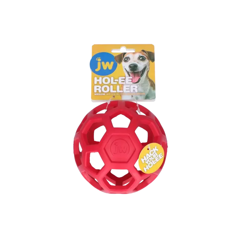 Hondentraktatie Hol-ee Roller Medium 11,5 cm rood