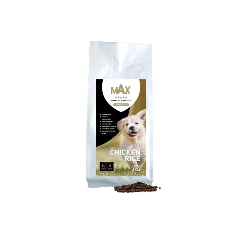 Max Puppy geperste brokken kip & rijst 3kg