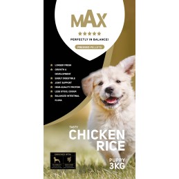 Max Puppy geperste brokken kip & rijst 3kg