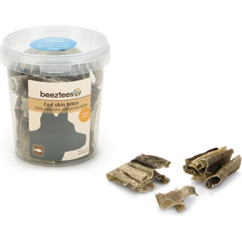 Hondensnack kabeljauwhuid bites 75 gram