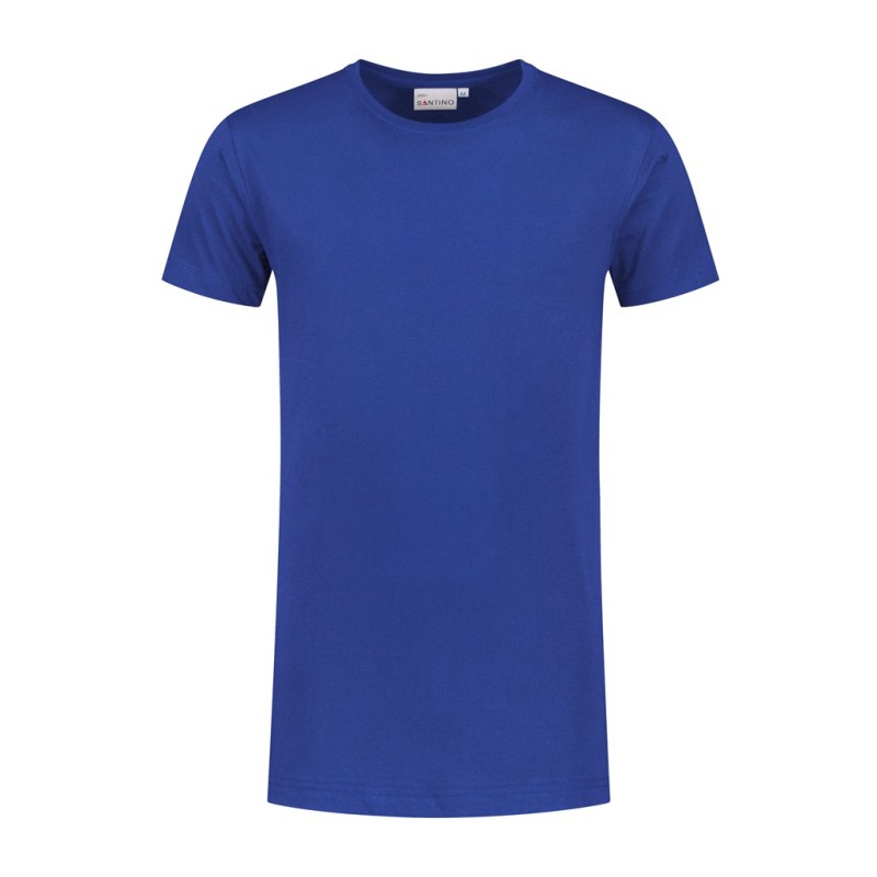 T-shirt JACE+ ronde hals extra lang royal blue