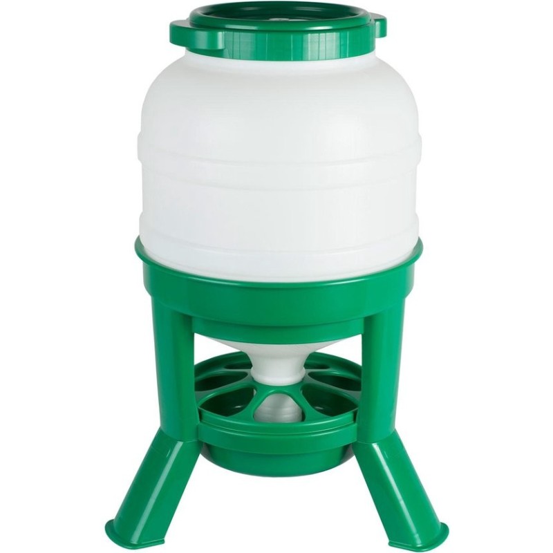 Kippen Hopper Feeder 30 liter plastic groen