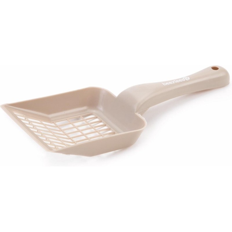 Kattenbakschep plastic beige grof