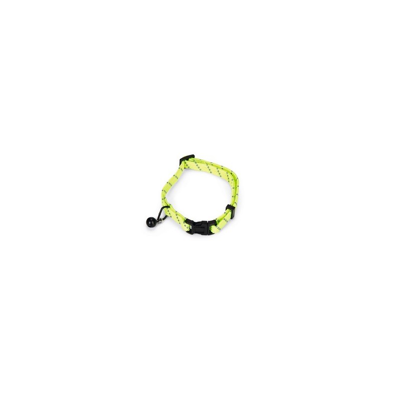 Kattenhalsband geel nylon 33x1x0,2 cm