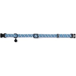 Kattenhalsband blauw nylon 33x1x0,2 cm