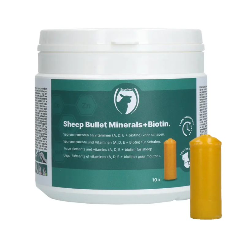 Excellent Sheep Bullet Minerals + Biotin 10 stuks