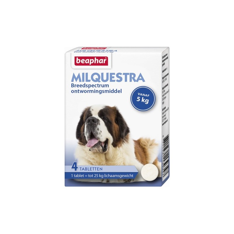 Milquestra hond 4 tabletten Rund