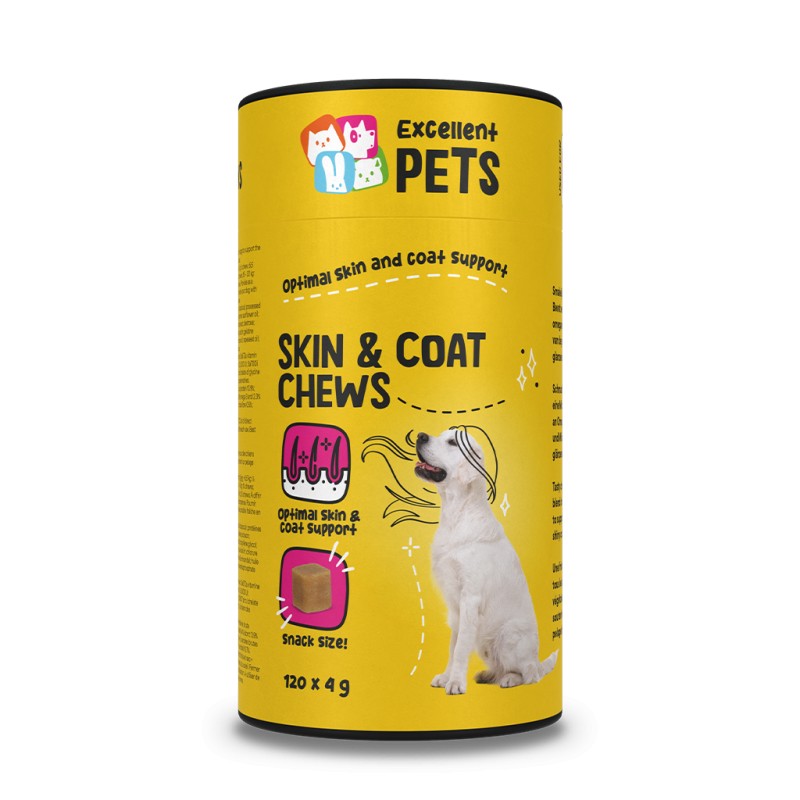 Skin & Coat Chews 120 stuks Excellent Pets