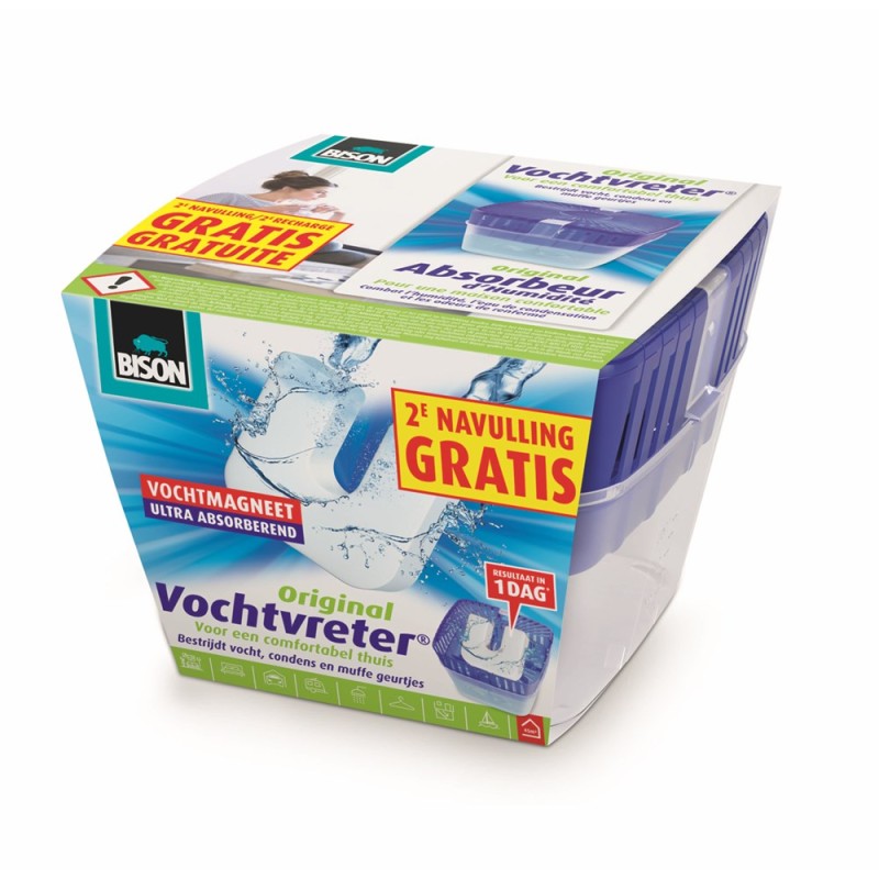 Vochtvreter origineel 2 x 450gr met vochtmagneet