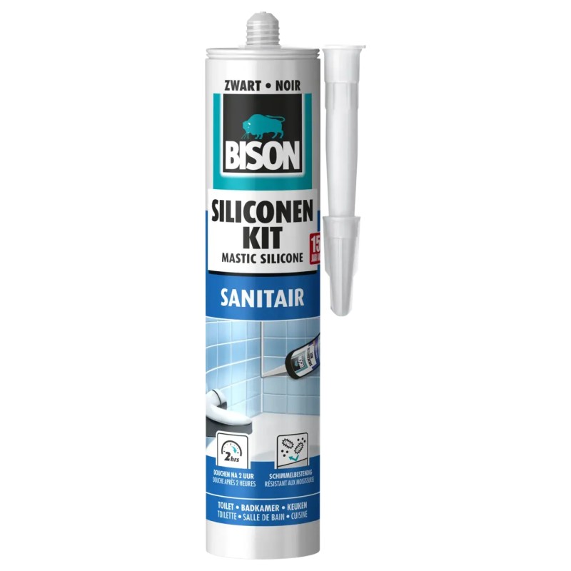 Siliconenkit sanitair zwart 310ml