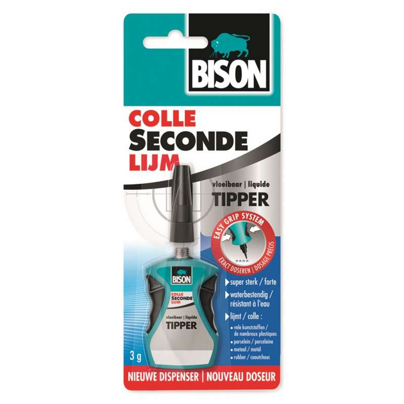 Bison tipper secondenlijm vloeibaar 3gr